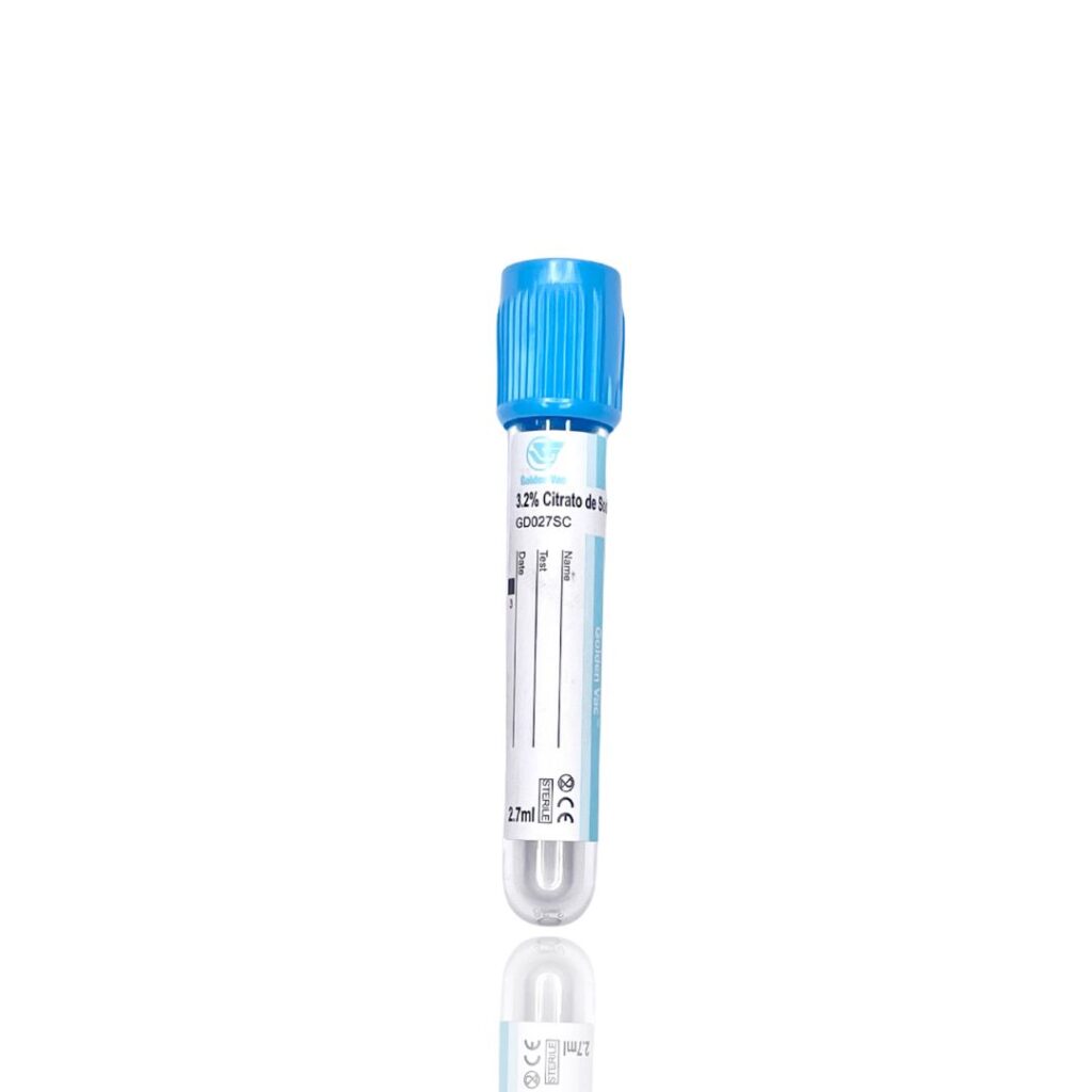 Tubo tapón azul